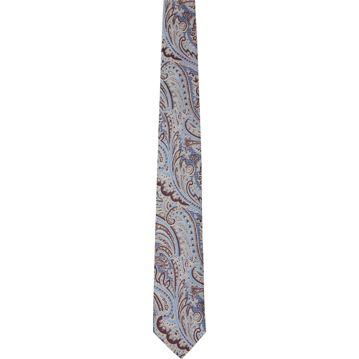 Photo: Dries Van Noten Blue & Burgundy Paisley Tie