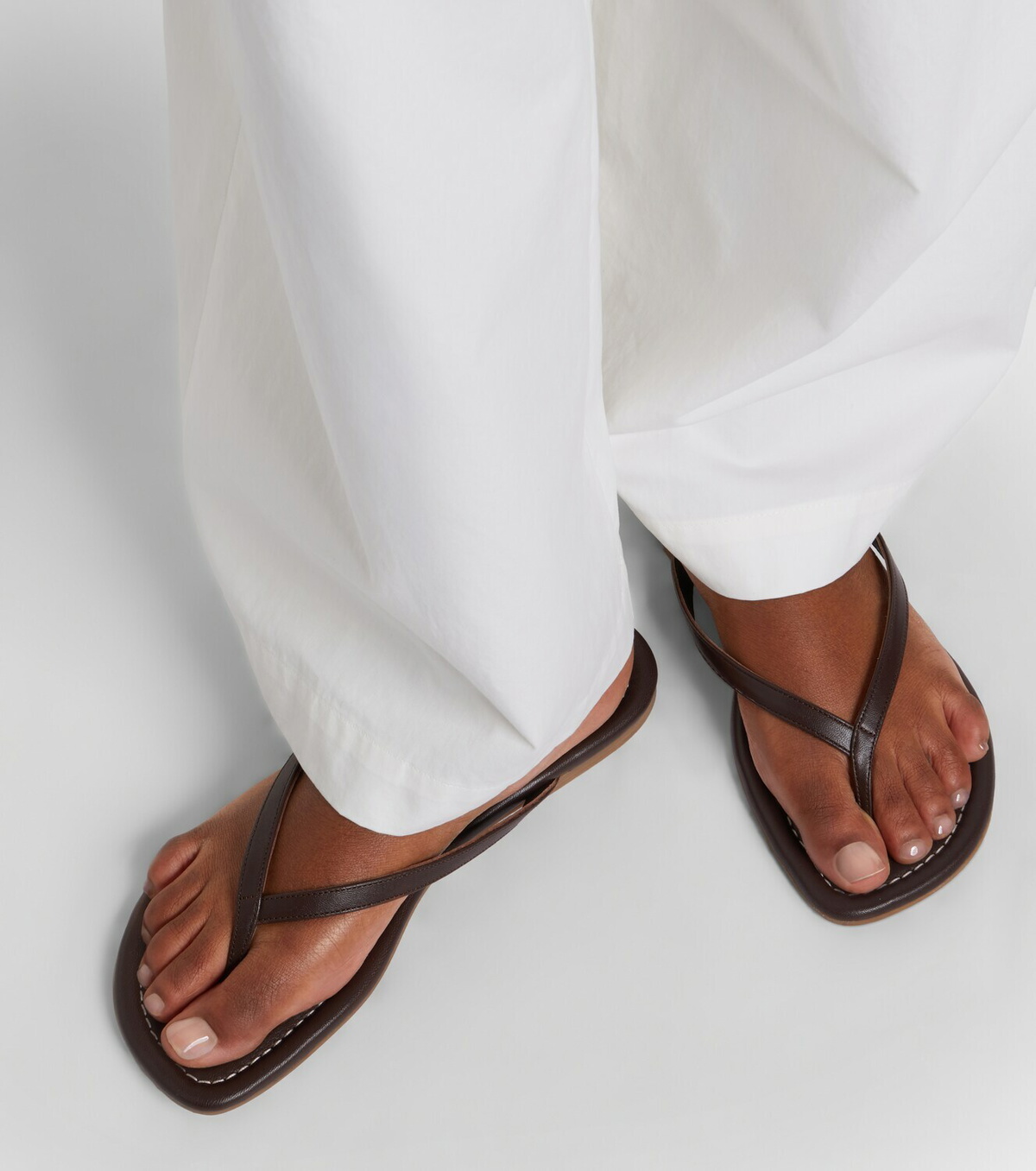 Staud Freja leather thong sandals