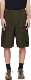 C.P. Company Khaki Micro-Reps Boxy Lens Shorts