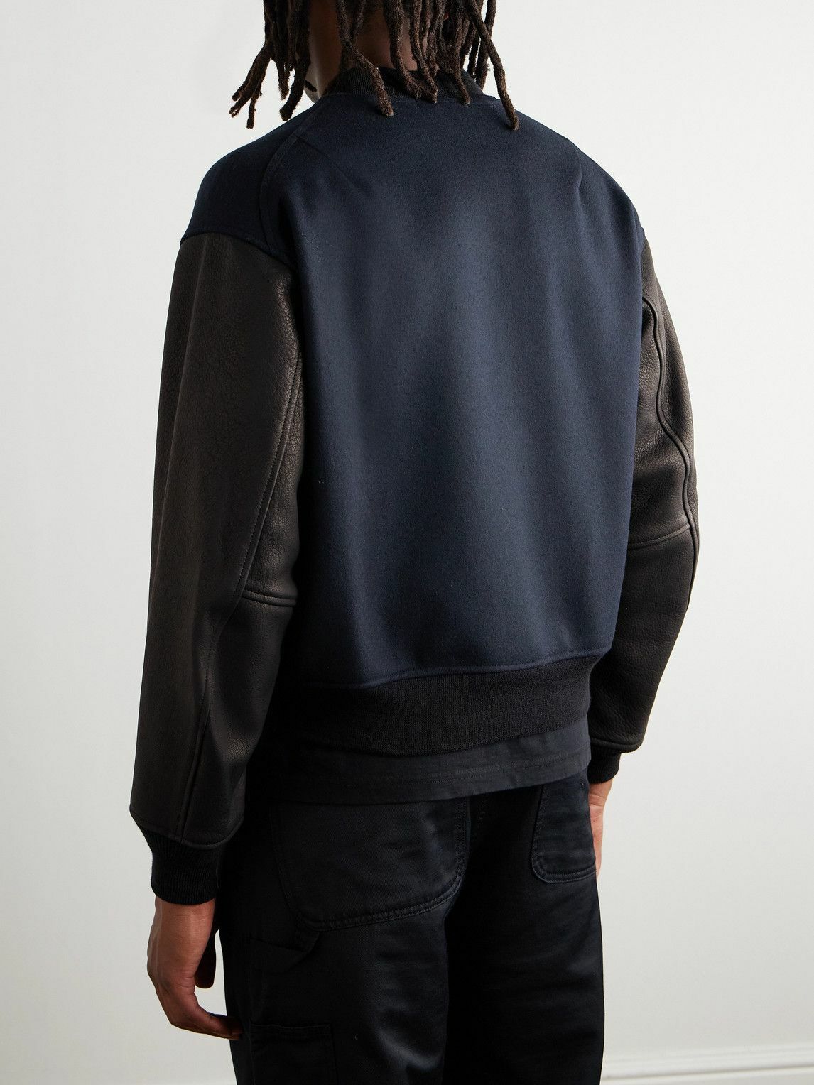 ジャケット・アウター Kaptain Sunshine SILK BOMBER JACKET 限りなく黒に近い紺のシルク｜takuro yamashita