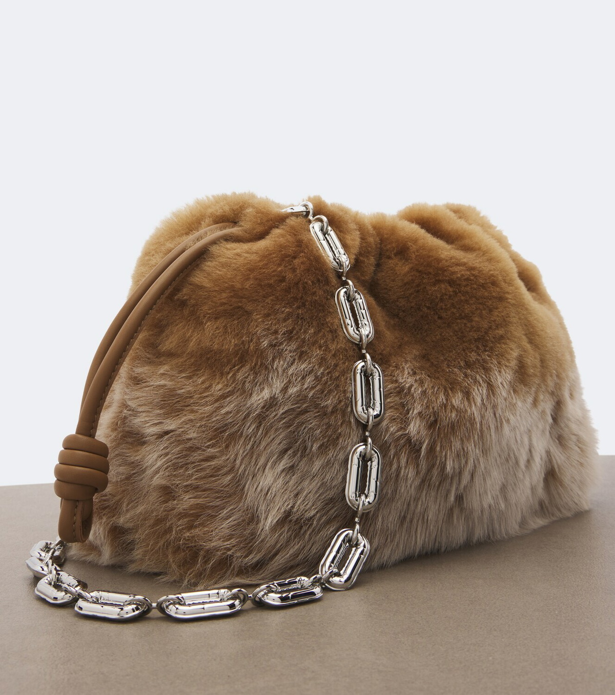 Loewe Flamenco Medium shearling pouch