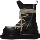 Rick Owens Black Porterville Pentalaced Turbo Cyclops Boots