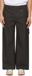 Courrèges Gray Hammer Cotton Short Trousers