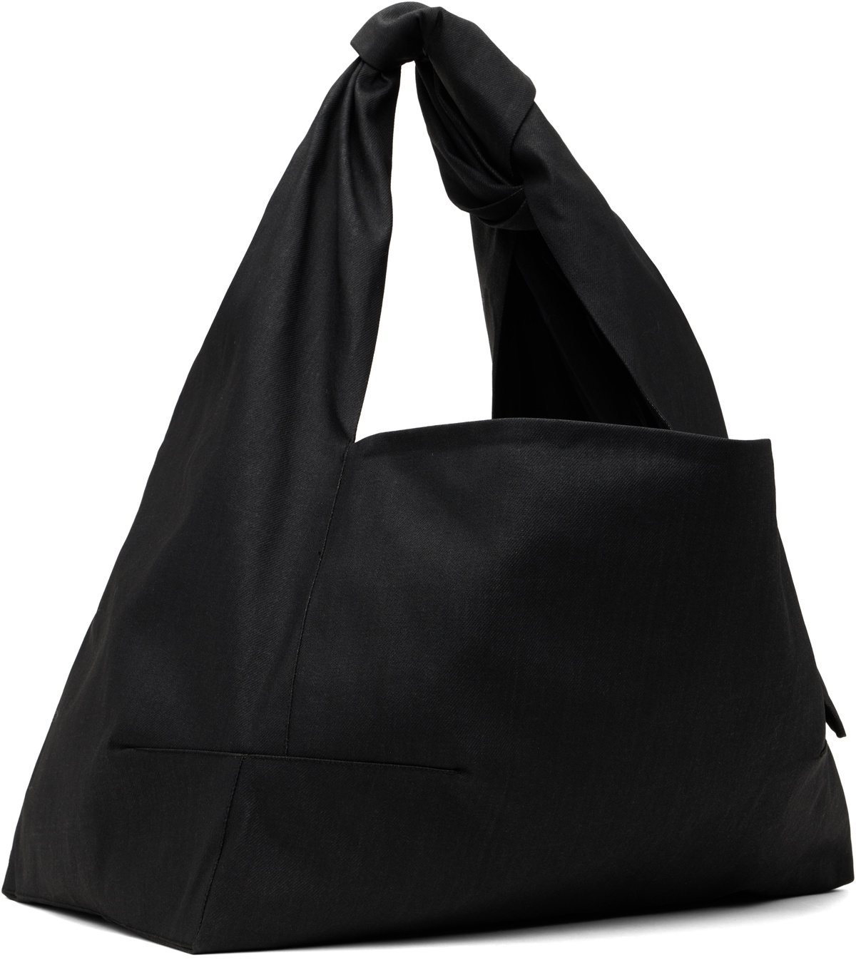Omar Afridi Gray Coated Denim Knotted Lidia Tote