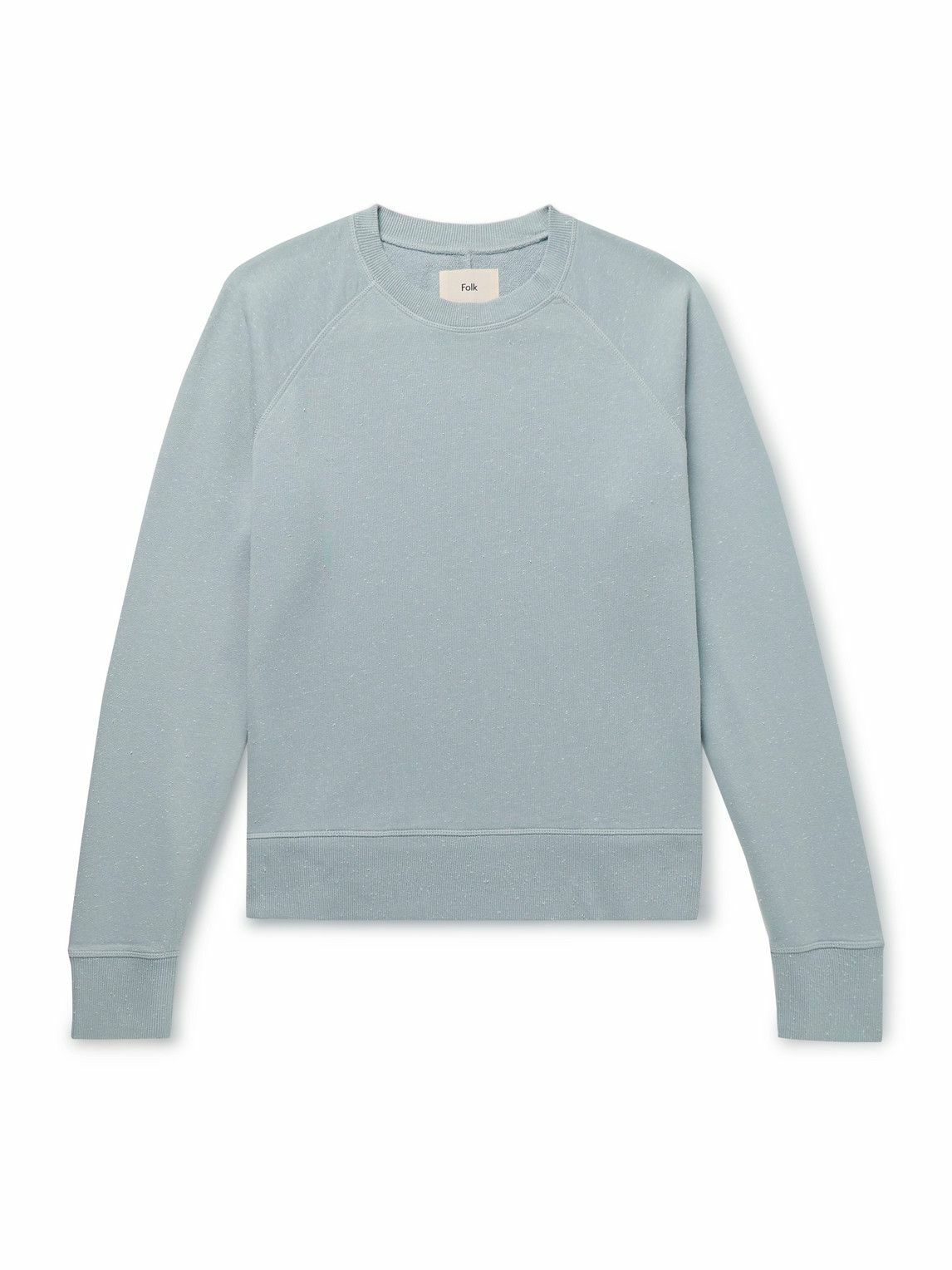 Folk - Cotton-Blend Jersey Sweatshirt - Blue