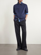 Barena - Crinkled Cotton-Blend Overshirt - Blue