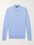 FEDELI - Sportman Cashmere and Silk-Blend Polo Shirt - Blue