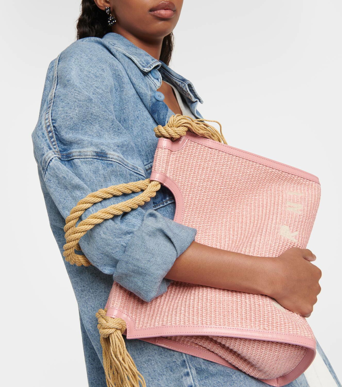 Marni Marcel Medium raffia tote bag Marni