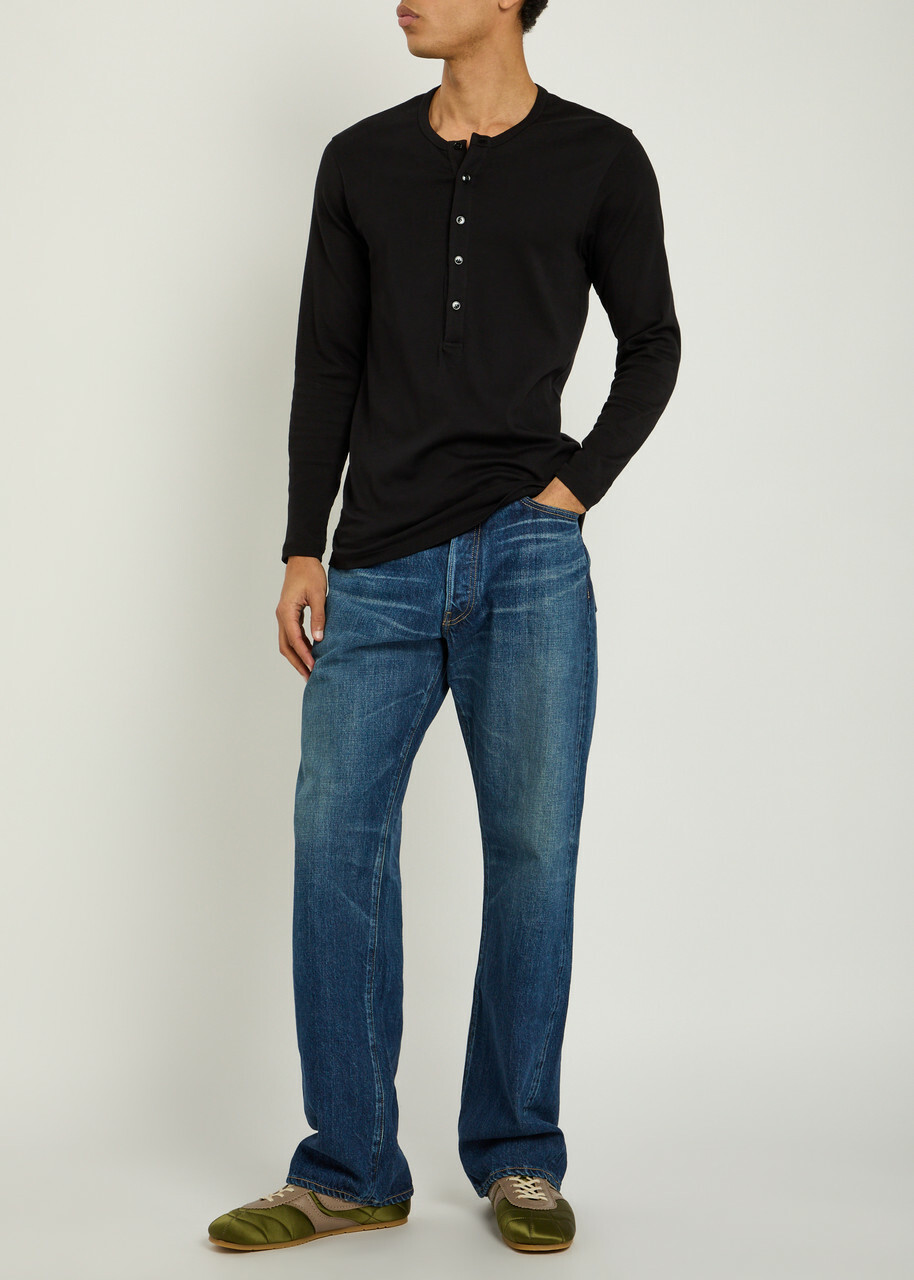 Blue Blue Relaxed Wide-leg Jeans