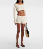Bananhot Mina crochet cotton-blend shorts