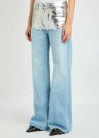 Rabanne Straight-leg Foiled Jeans Denim