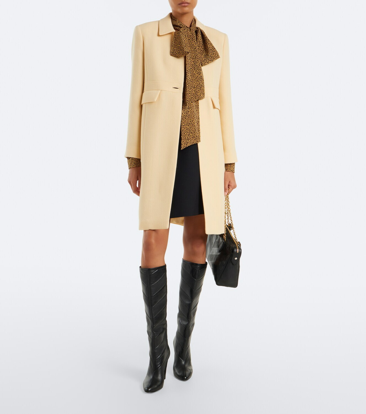 Valentino VGold virgin wool crêpe coat