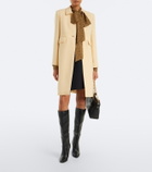 Valentino VGold virgin wool crêpe coat