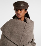 Ruslan Baginskiy Pierced wool-blend newsboy cap