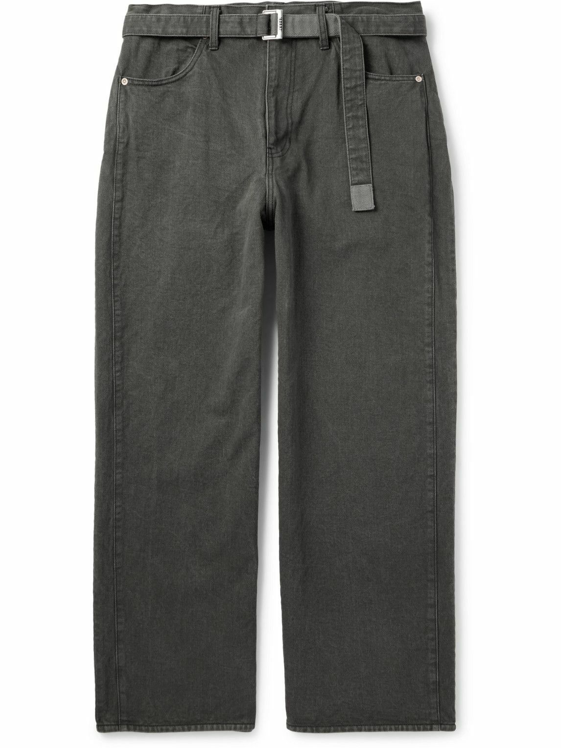 Sacai - Carhartt WIP Slim-Fit Belted Cotton-Canvas Trousers