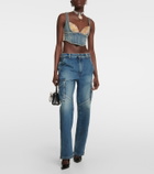 Alessandra Rich Sequin-embellished flared jeans