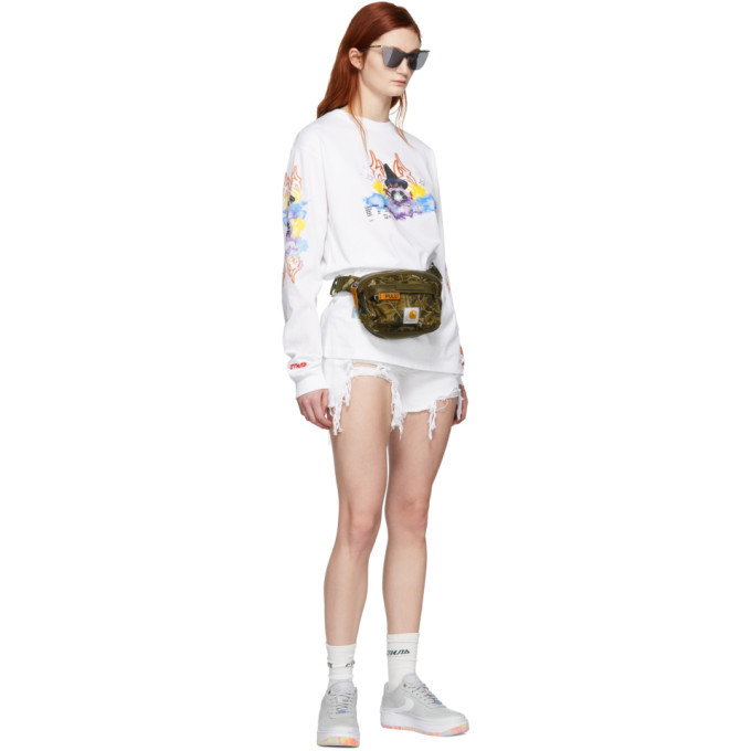 Heron Preston White Tribal Wizard Long Sleeve T-Shirt Heron Preston