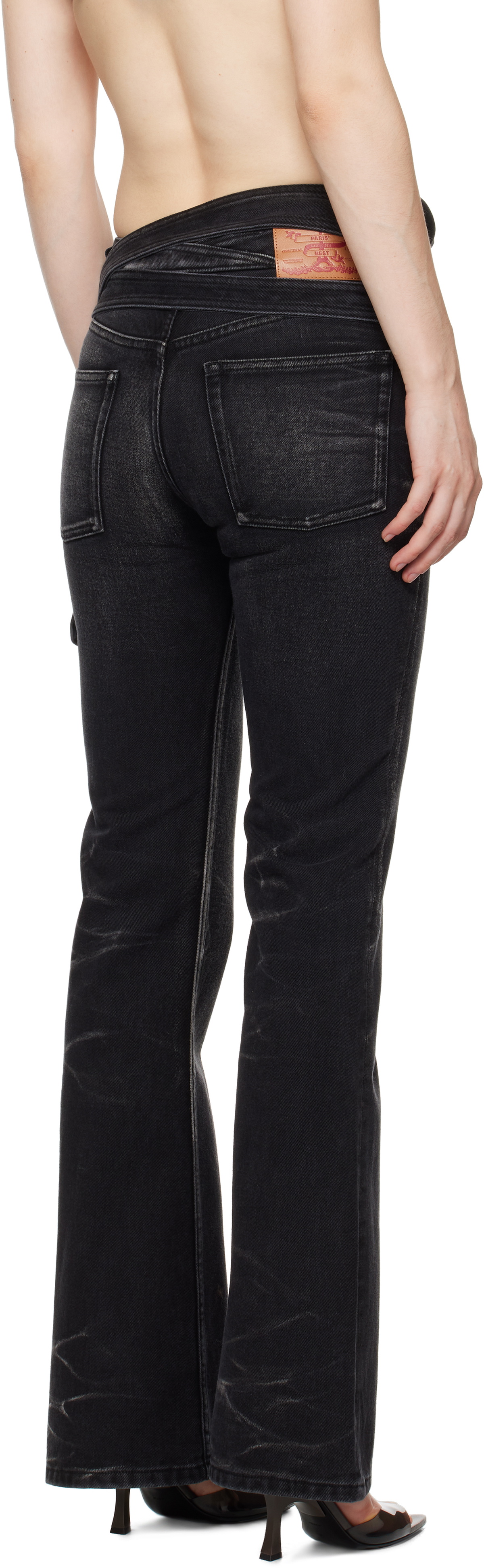 パンツ Y/project Y belt genes Black Y Belt Jeans by Y/Project on Sale