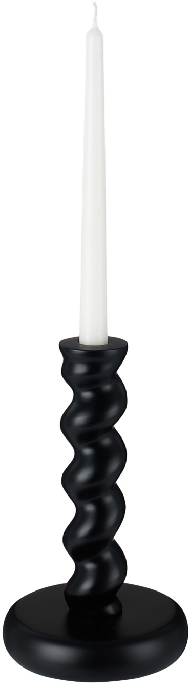POLSPOTTEN Black Twister M Candle Holder