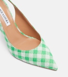 Aquazzura Bow Tie bow-detail checked pumps