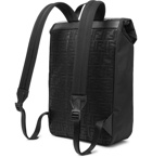 Fendi - Leather-Trimmed Logo-Print Coated-Canvas Backpack - Men - Black