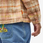Butter Goods Men's Plaid Flannel Zip Overshirt in Citrus/Fawn