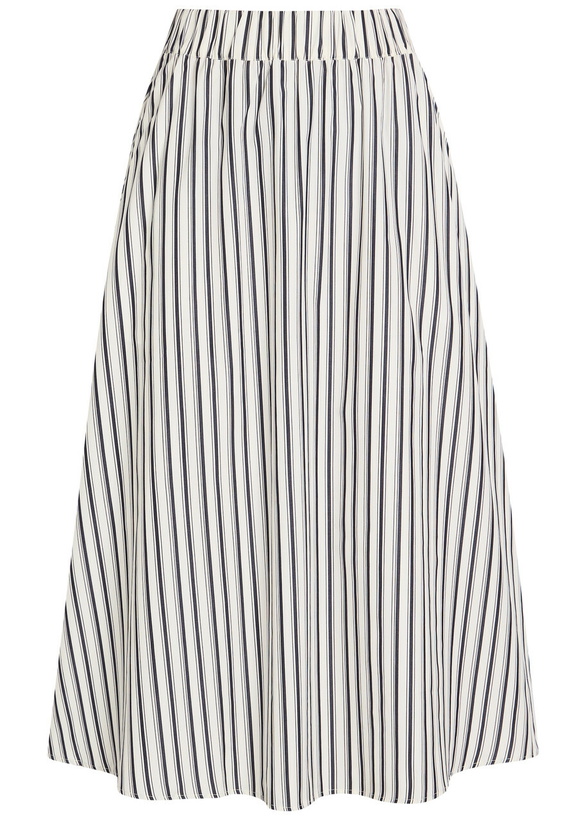 Photo: Maria Mcmanus Striped Cotton Midi Skirt White