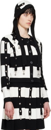 Chopova Lowena Black & White Kip Cardigan