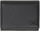 Valentino Garavani Black VLogo Trifold Wallet