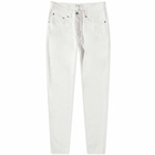 Maison Kitsuné Men's Tapered Fit Jeans in Off-White