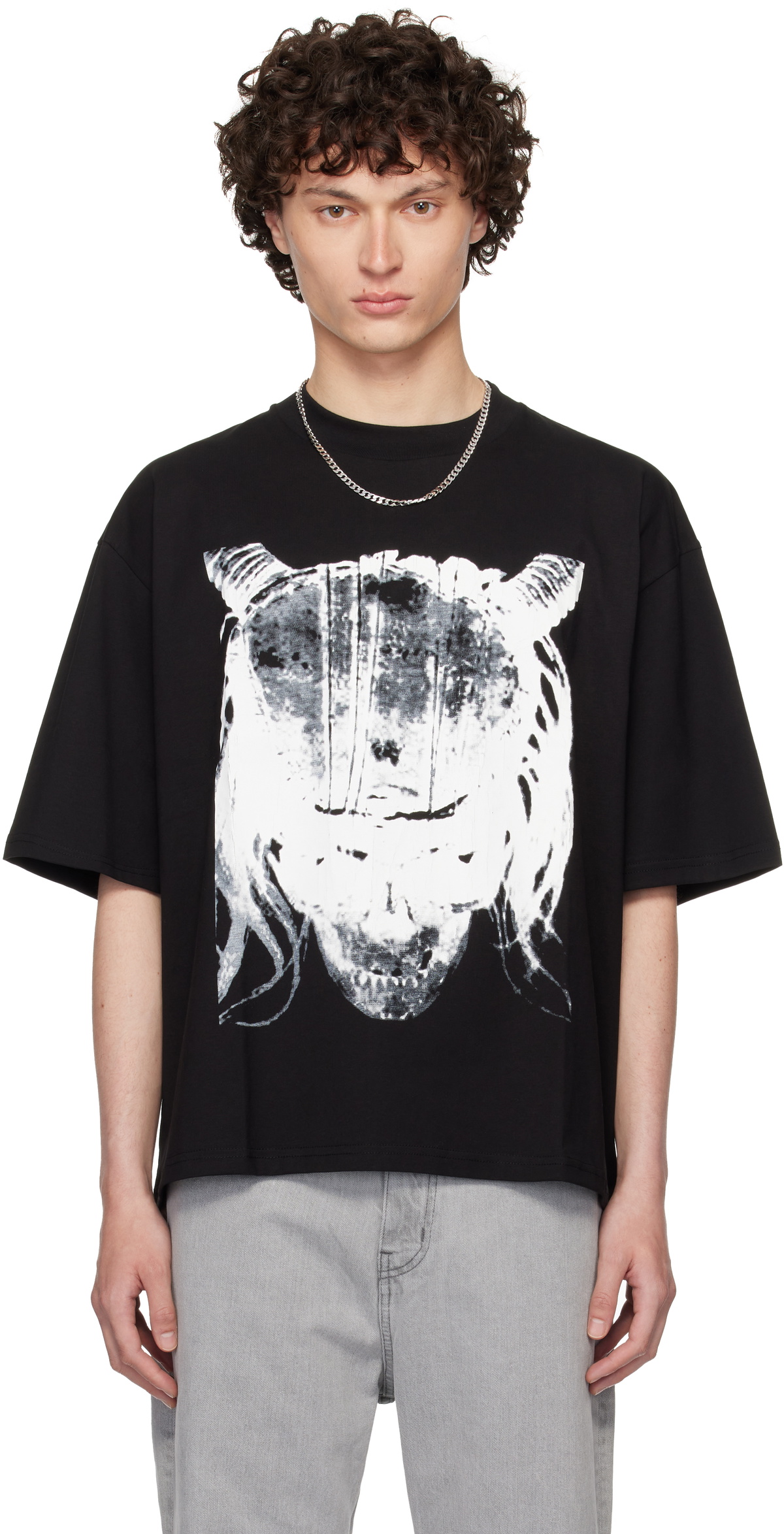 END. x 1017 ALYX 9SM 'Neon' Treated Logo T-Shirt in Black