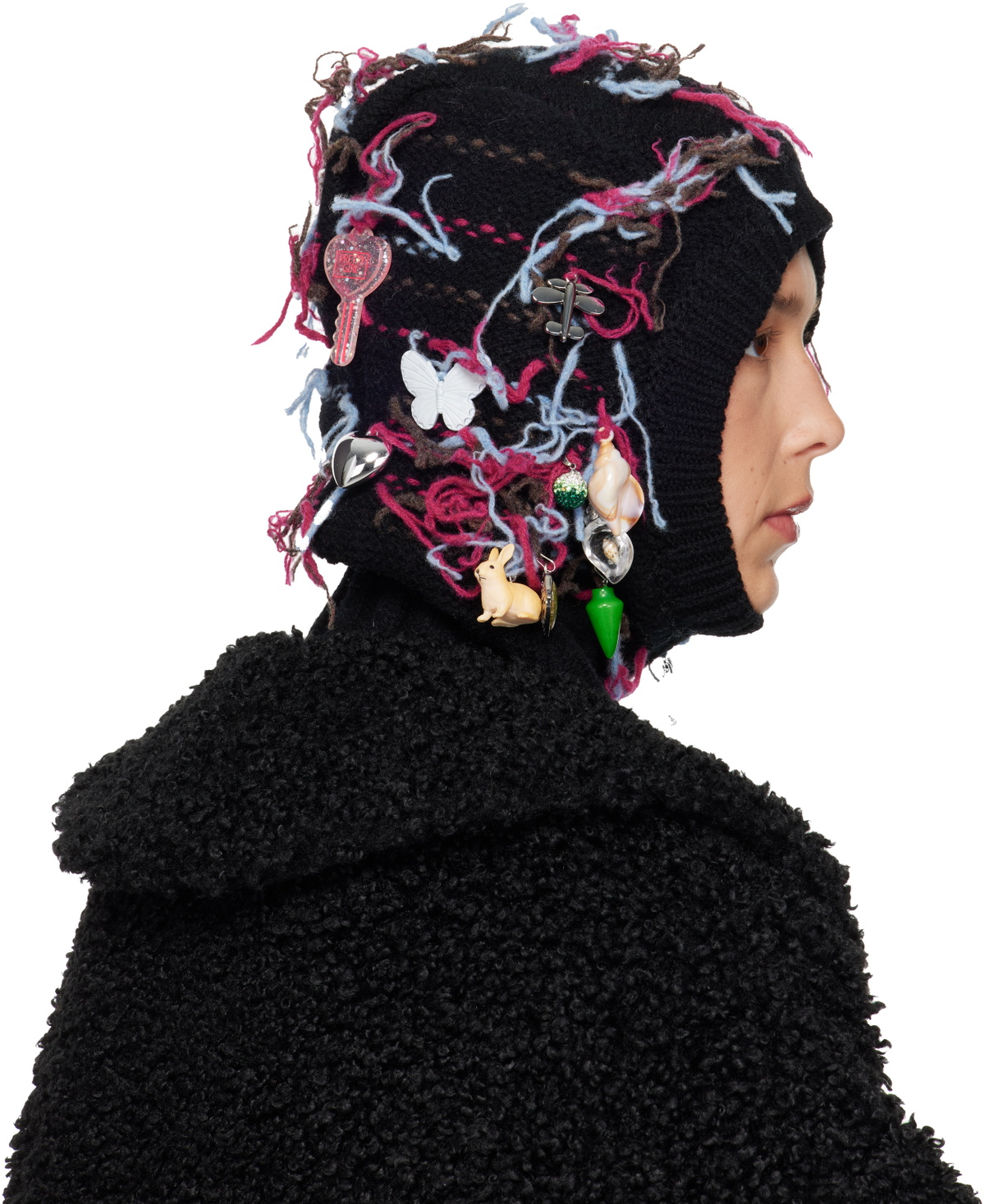 Chopova Lowena Black Washed Up Balaclava