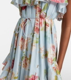 Zimmermann Roselight floral ruffled silk maxi dress
