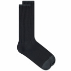 Sacai Men's Rib Sock in Black