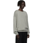 Fear of God ESSENTIALS Gray Long Sleeve Crewneck Sweater