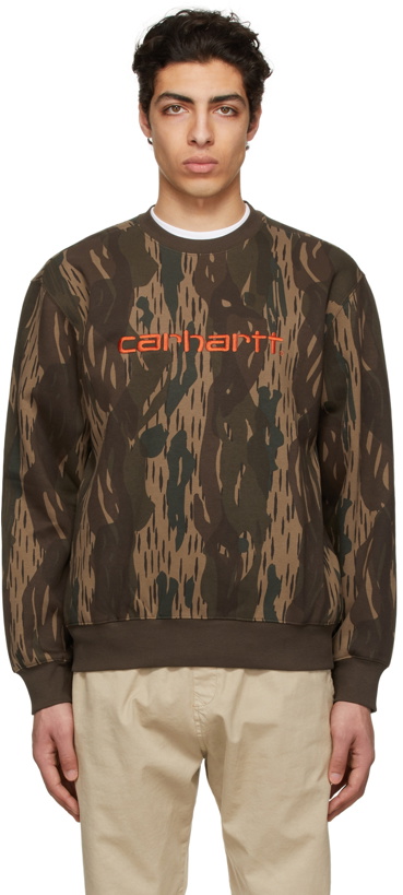 Photo: Carhartt Work In Progress Brown Camouflage Sweatshirt
