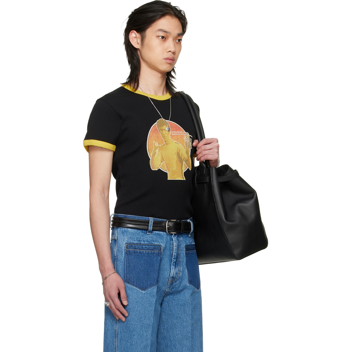 LU'U DAN BRUCE LEE x LỰU ĐẠN Black Ringer T-shirt