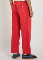 Cherry Los Angeles Hollywood Parachute Printed Cotton Sweatpants Red