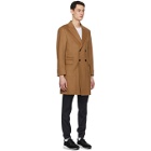 Z Zegna Tan Wool and Cashmere Coat