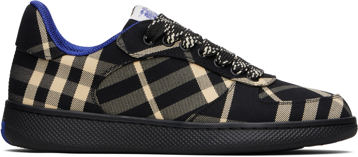Burberry Black & Beige Check Terrace Sneakers