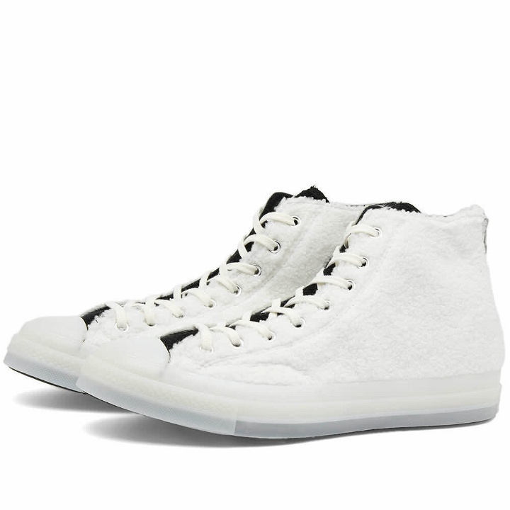 Photo: Converse x CLOT Chuck 70 Hi-Top 'Panda' Sneakers in White/Black