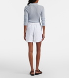 Moncler Broderie anglaise cotton shorts