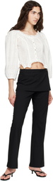 Sandy Liang White Palisade Blouse
