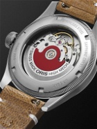 Oris - Cervo Volante Big Crown Pointer Date Automatic 40mm Stainless Steel and Suede Watch, Ref. No. 01 754 7779 4065