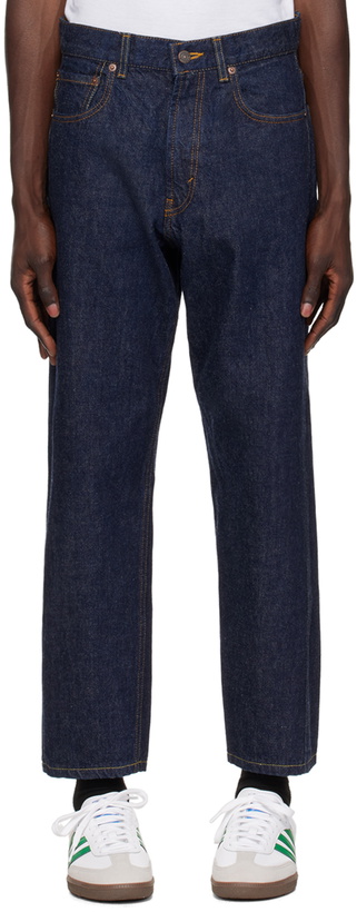 Photo: BEAMS PLUS Indigo 5 Pocket Wide Jeans