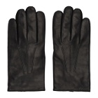Paul Smith Black Leather Plain Gloves