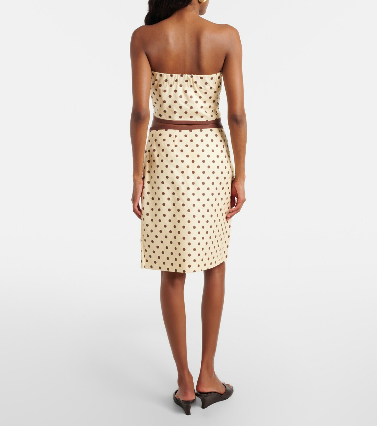 Posse Bowie linen and cotton wrap skirt