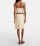 Posse Bowie linen and cotton wrap skirt