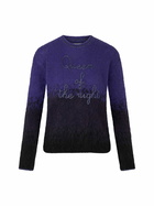 MC2 Saint Barth Woman Crewneck Soft Sweater With Queen Of The Night Embroidery