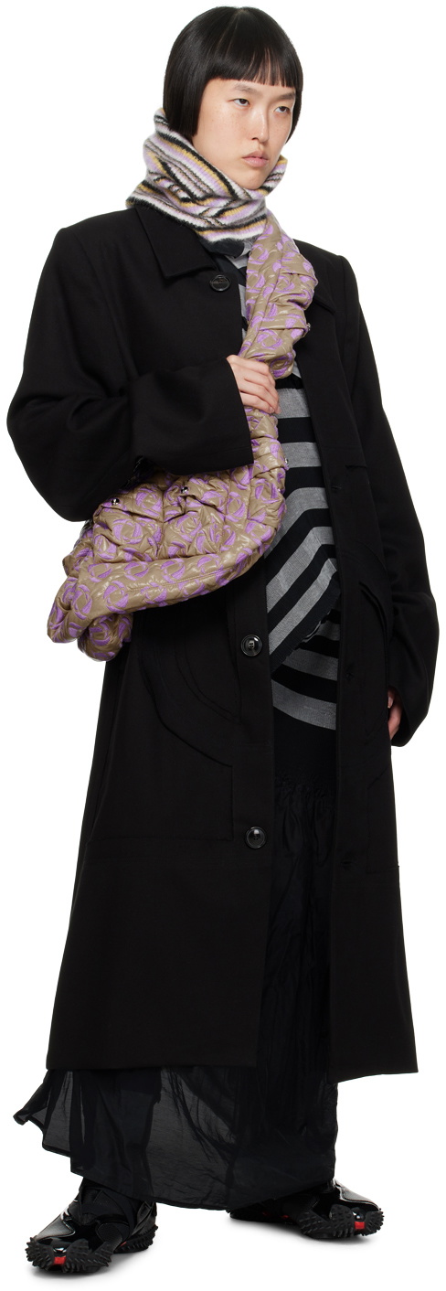 Kiko Kostadinov White Striped Neck Warmer Kiko Kostadinov